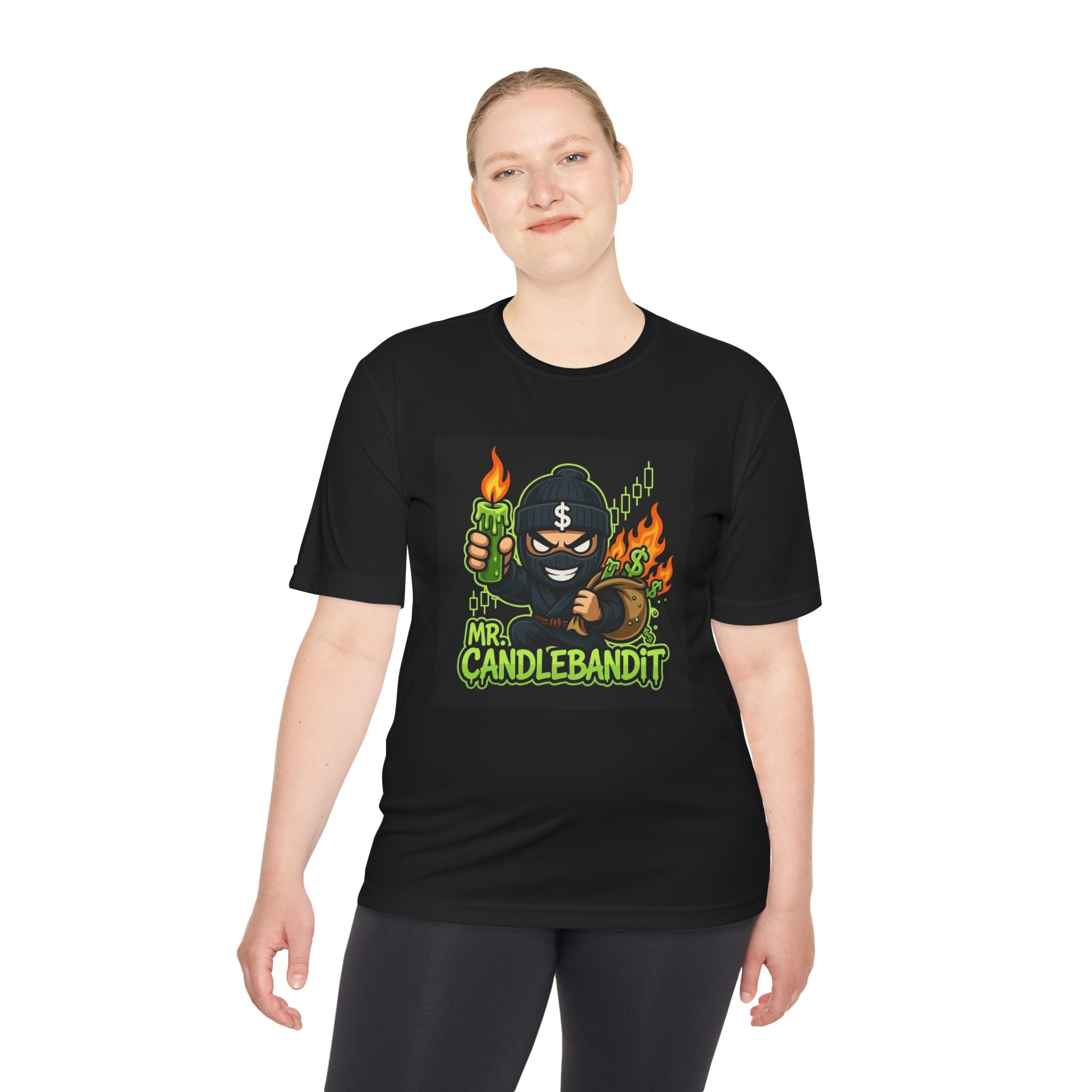 Mr. Candlebandit T-Shirt — Funny Flame Masked Bandit Graphic Tee