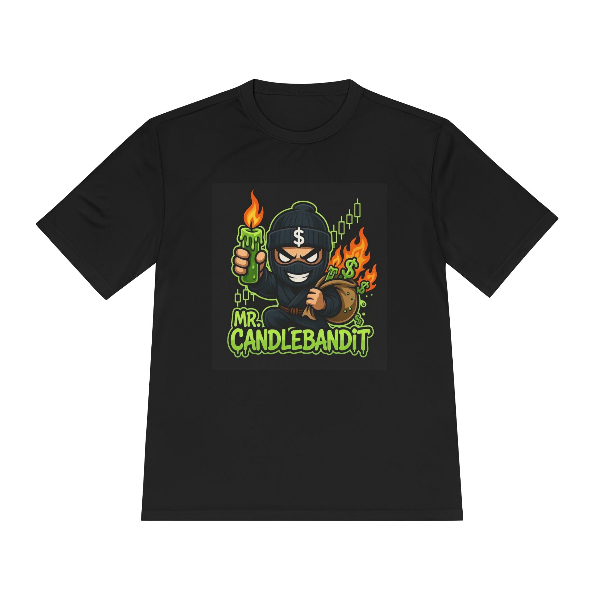 Mr. Candlebandit T-Shirt — Funny Flame Masked Bandit Graphic Tee
