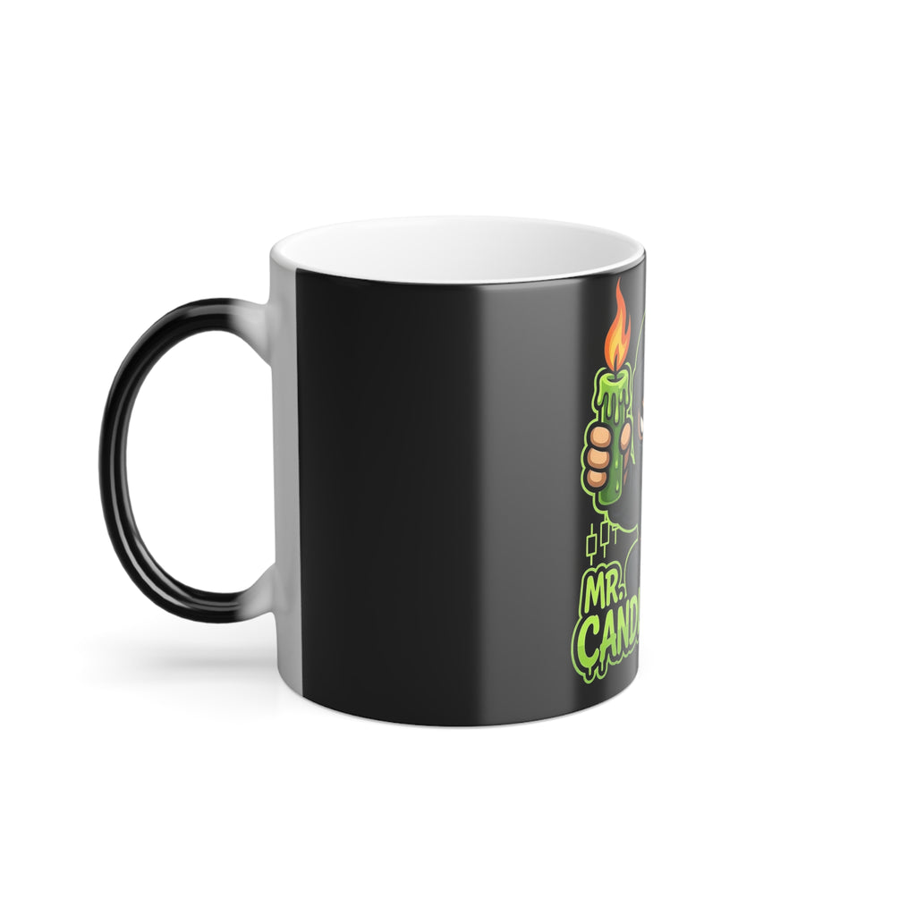 Color-Changing Mug — 'Mr. Candlebandit' Crypto Candle Trader Design, 11 oz