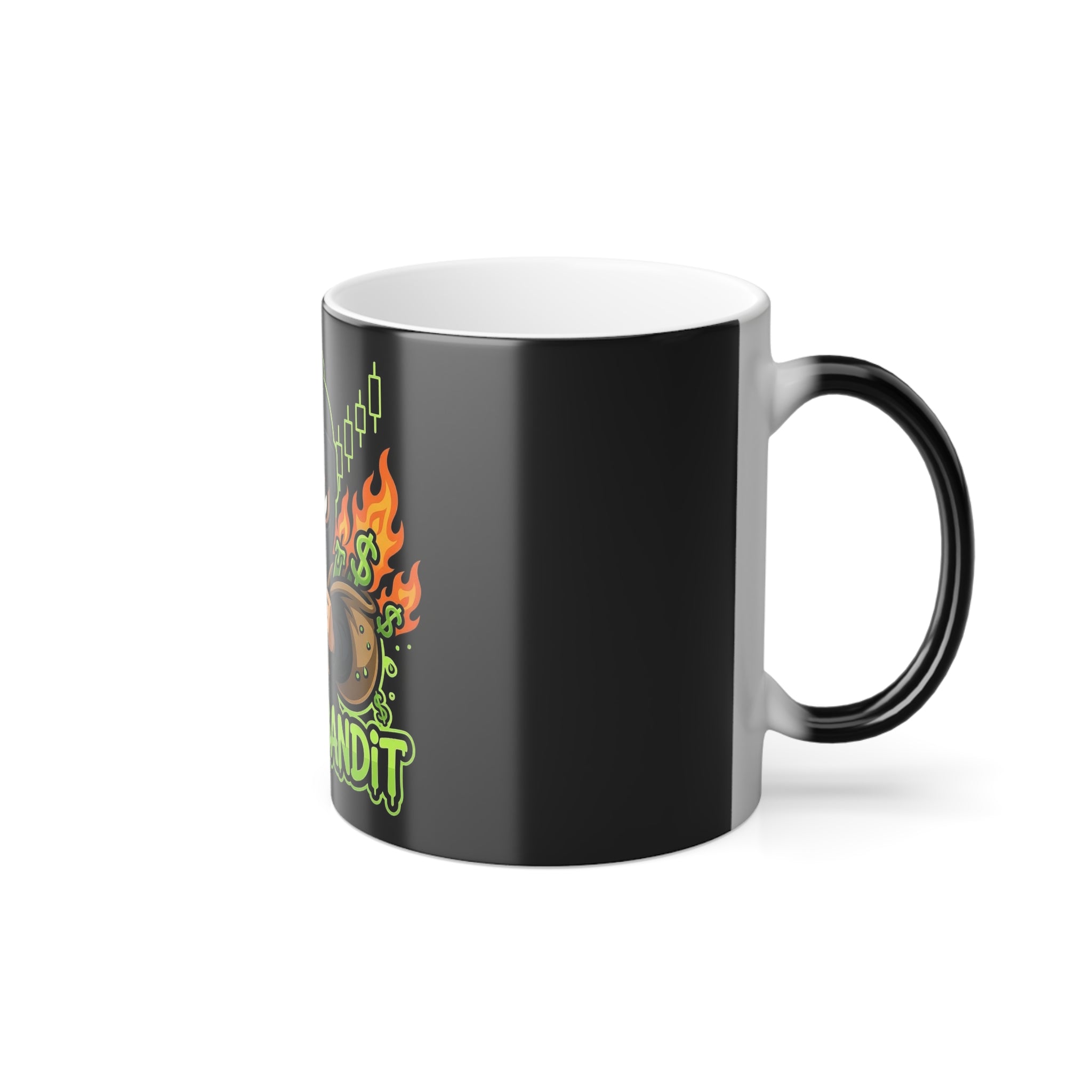 Color-Changing Mug — 'Mr. Candlebandit' Crypto Candle Trader Design, 11 oz